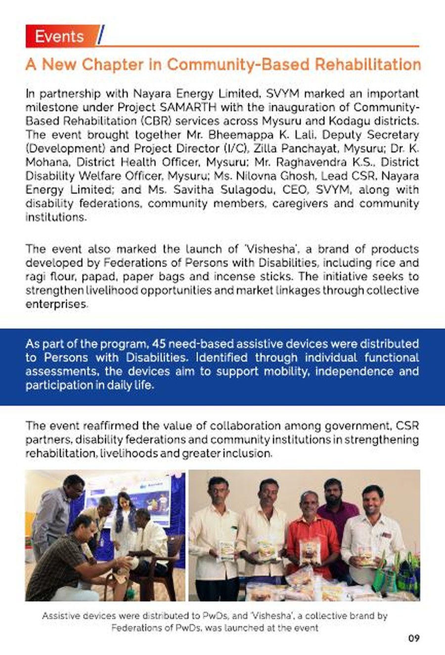 Community-Based Rehabilitation event and assistive devices distribution